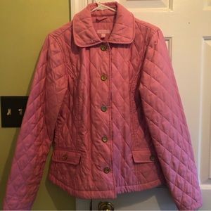 Lilly Pulitzer Pink Quilted Jacket.